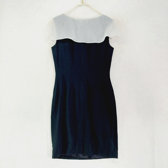 Talbots Black & White Sleeveless Formal Pencil Dress 1049 - Picture 4 of 8